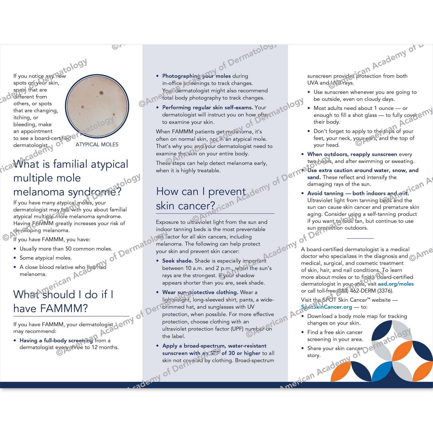 Atypical Moles Pamphlet