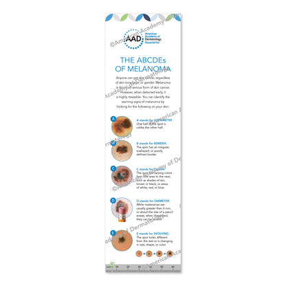 The ABCDEs of Melanoma Bookmark