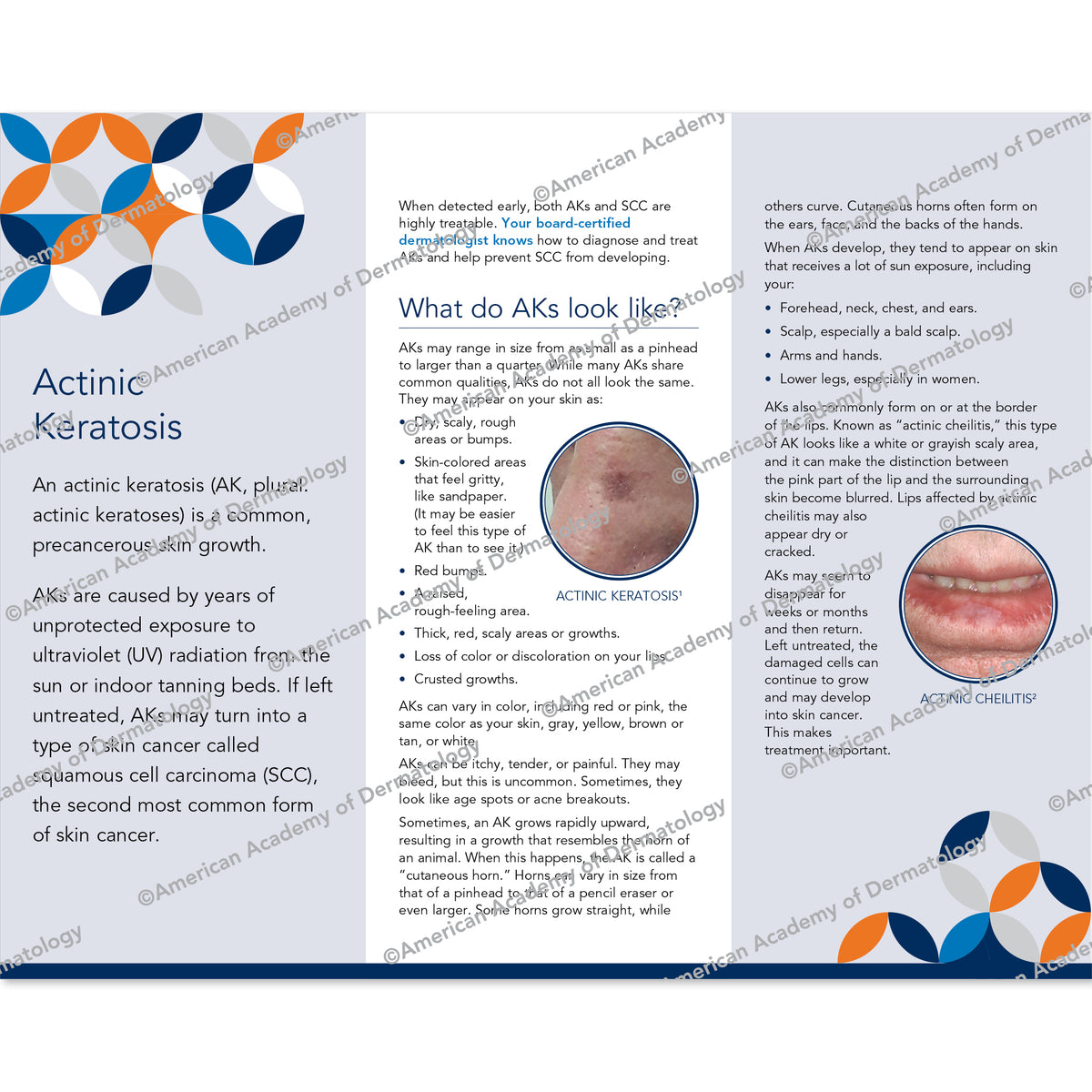 Actinic Keratoses Pamphlet