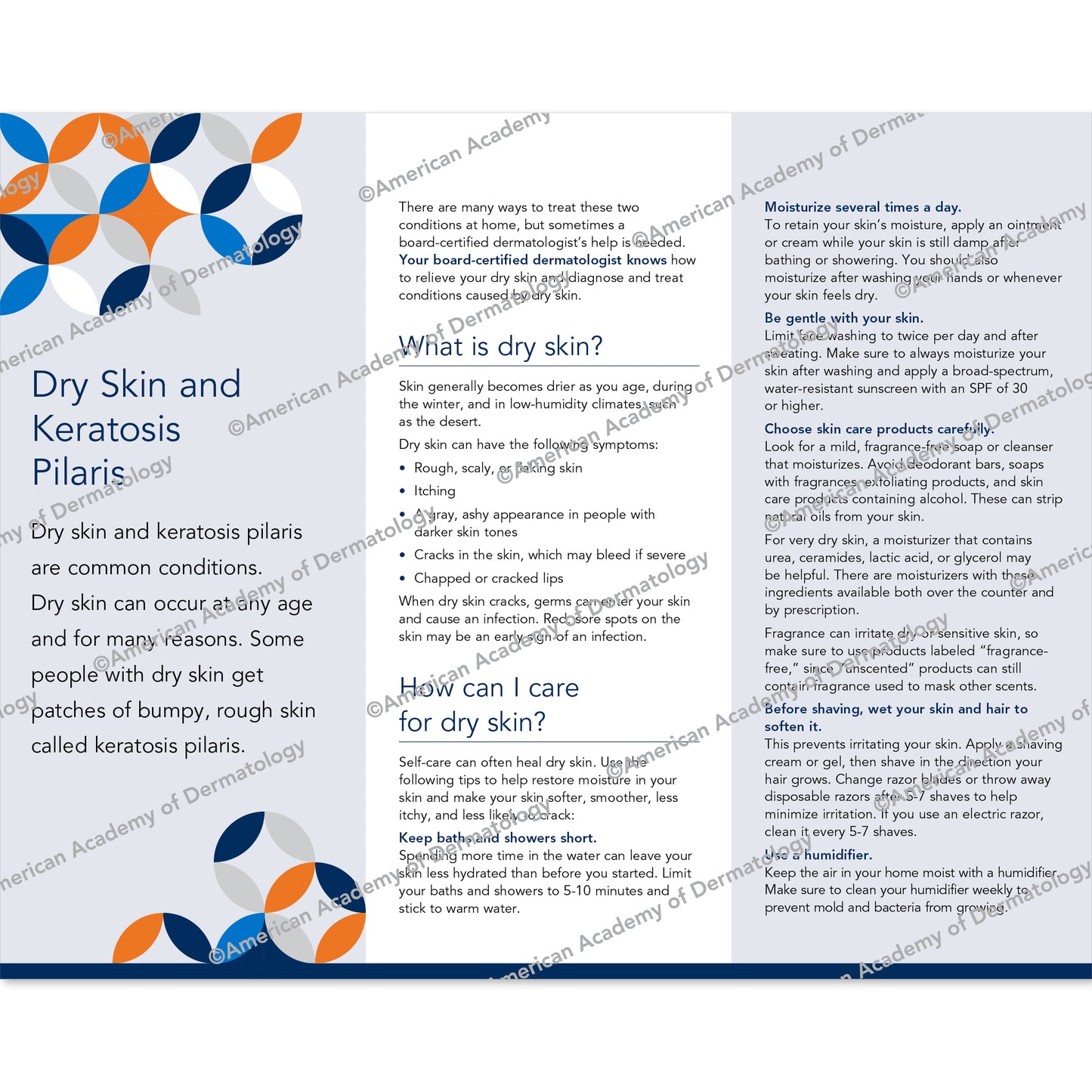 Dry Skin and Keratosis Pilaris Pamphlet