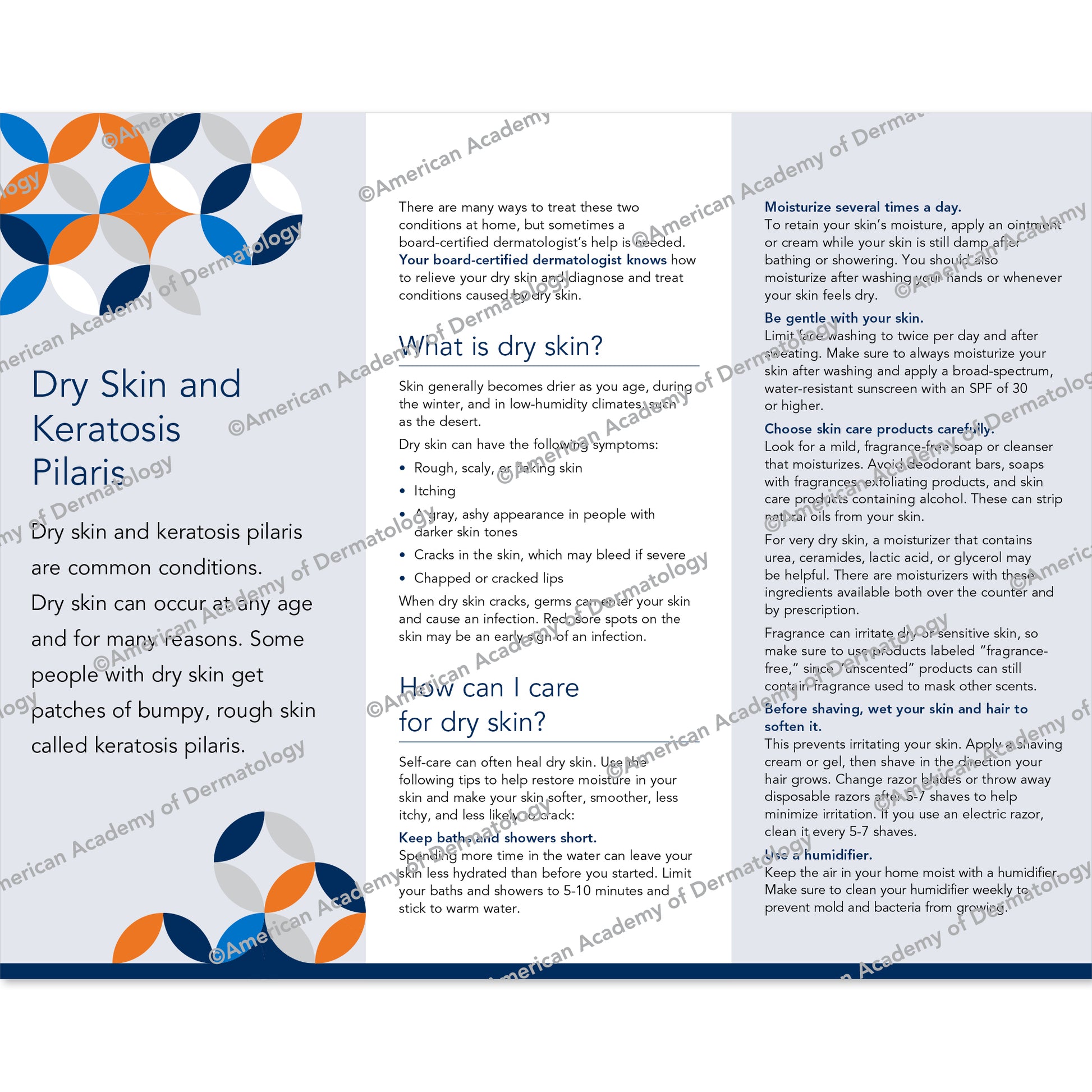 Dry Skin and Keratosis Pilaris Pamphlet