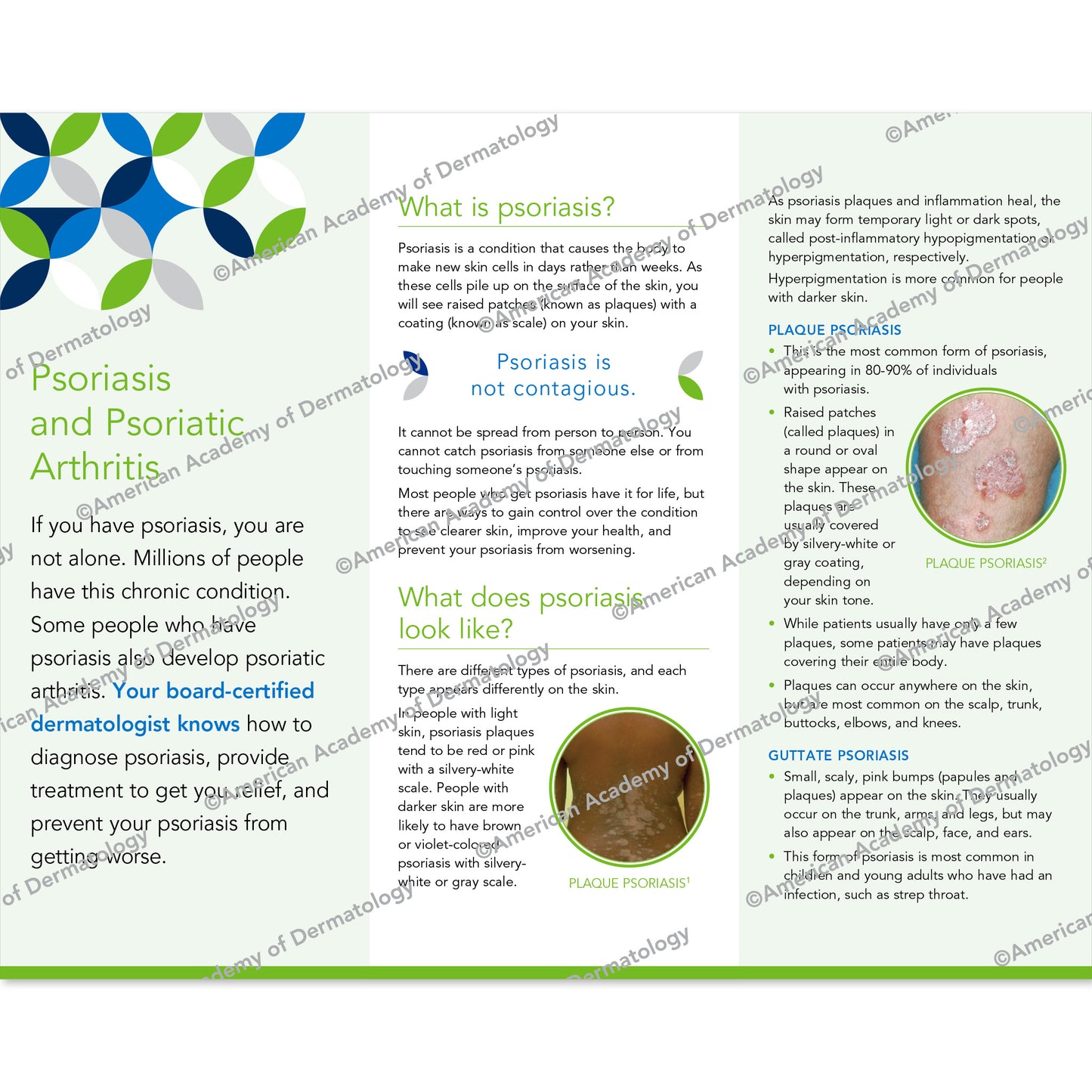 Psoriasis & Psoriatic Arthritis Pamphlet