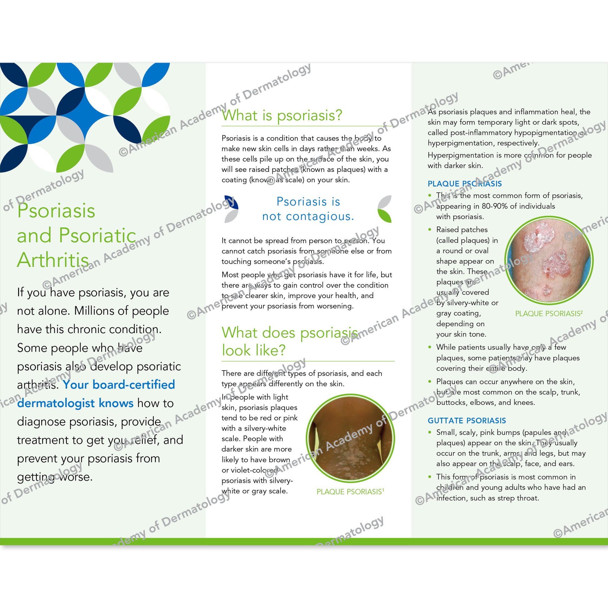 Psoriasis & Psoriatic Arthritis Pamphlet