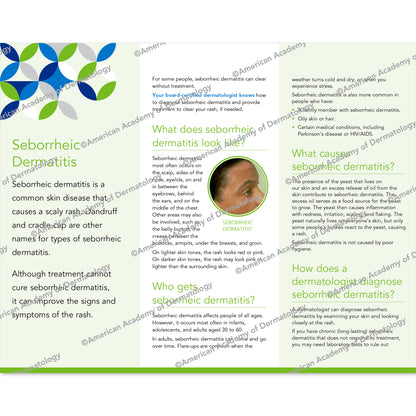 Seborrheic Dermatitis pamphlet by the AAD 