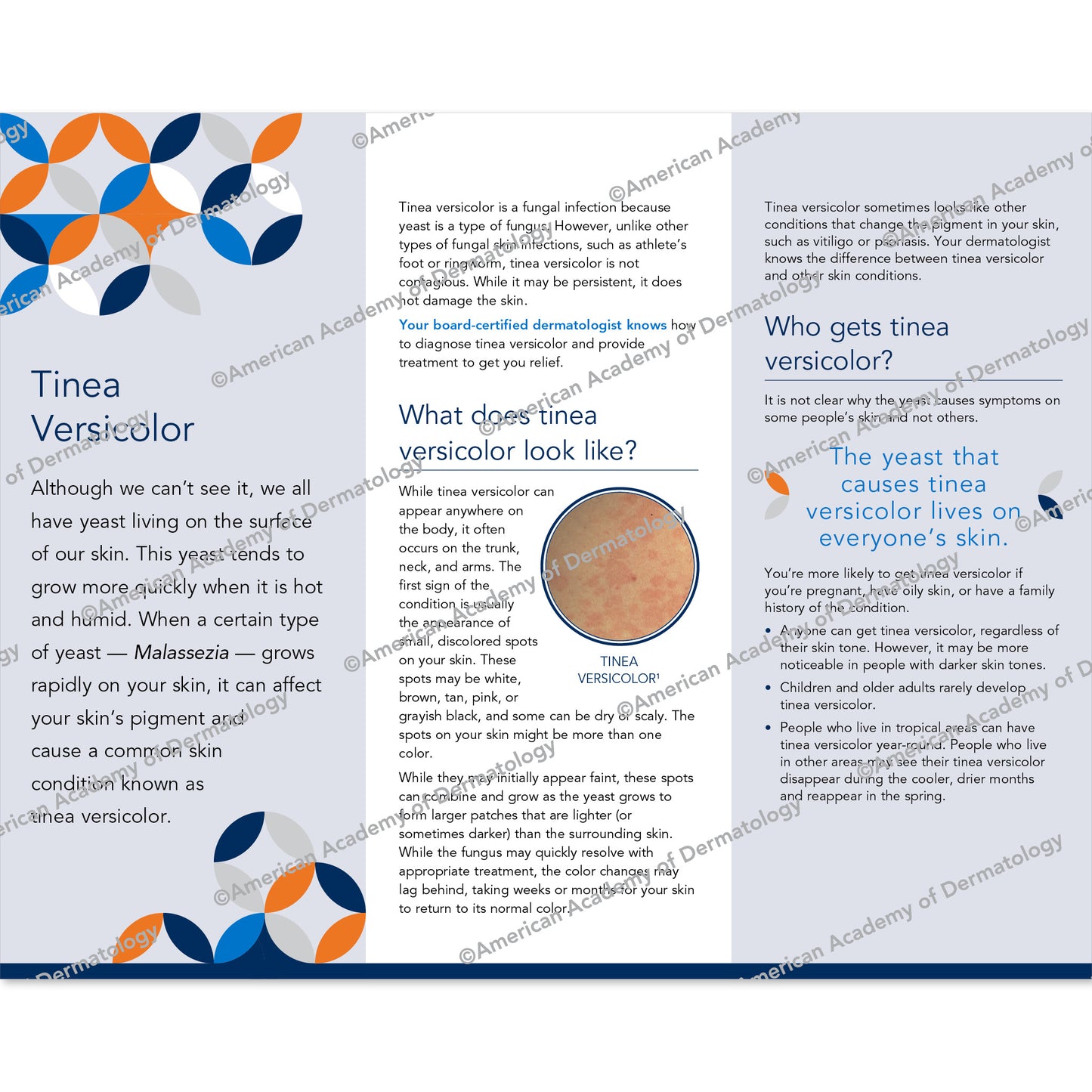 Tinea Versicolor Pamphlet