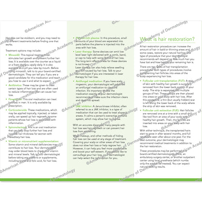 Hair Loss & Hair Restoration Pamphlet