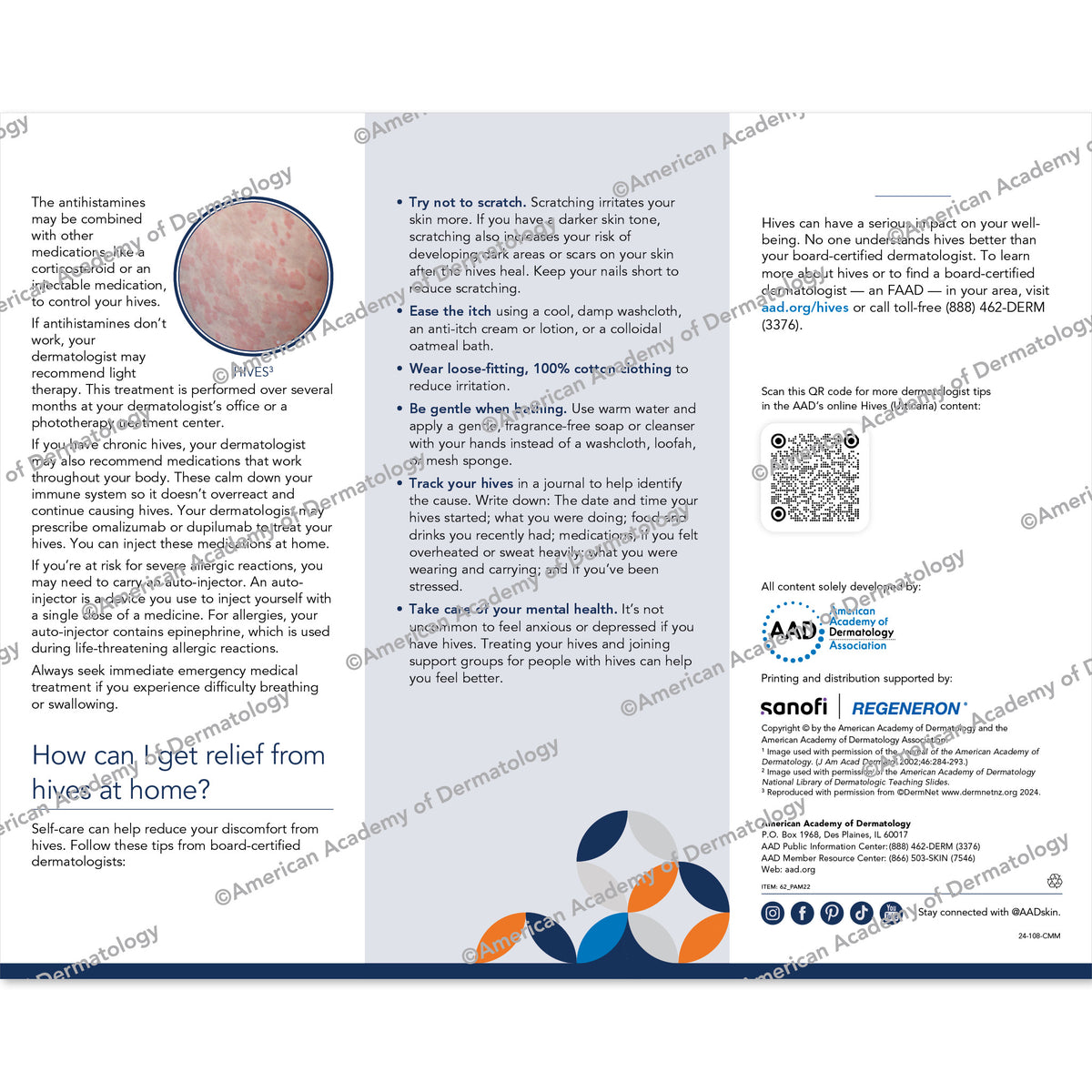 Hives (Urticaria) Pamphlet