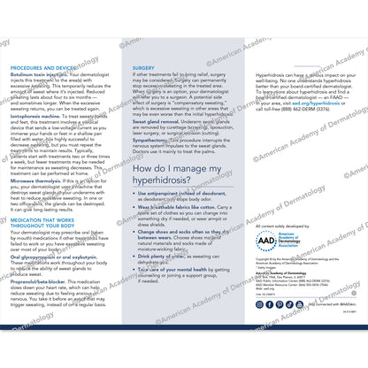 Hyperhidrosis (Excessive Sweating) Pamphlet