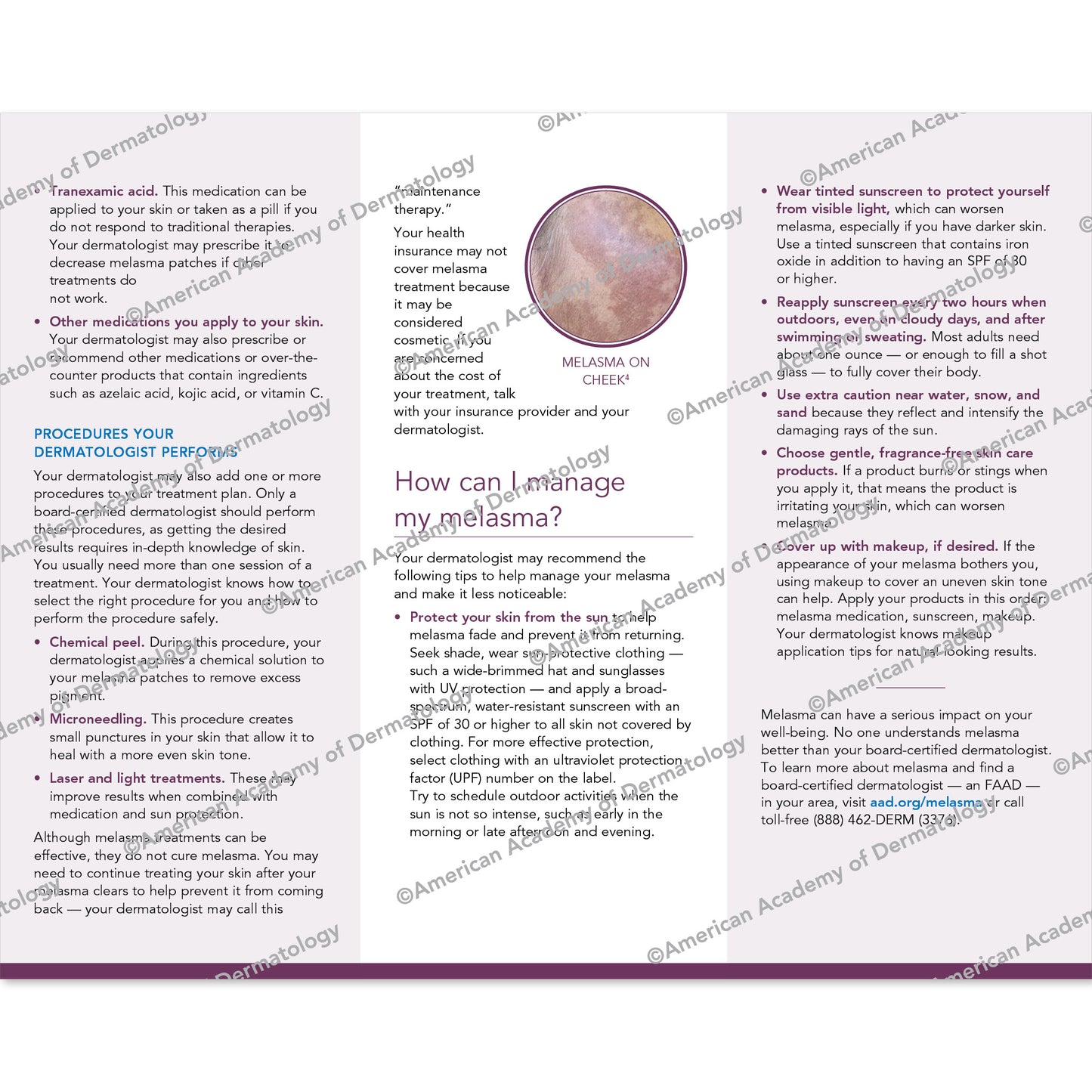 Melasma Pamphlet