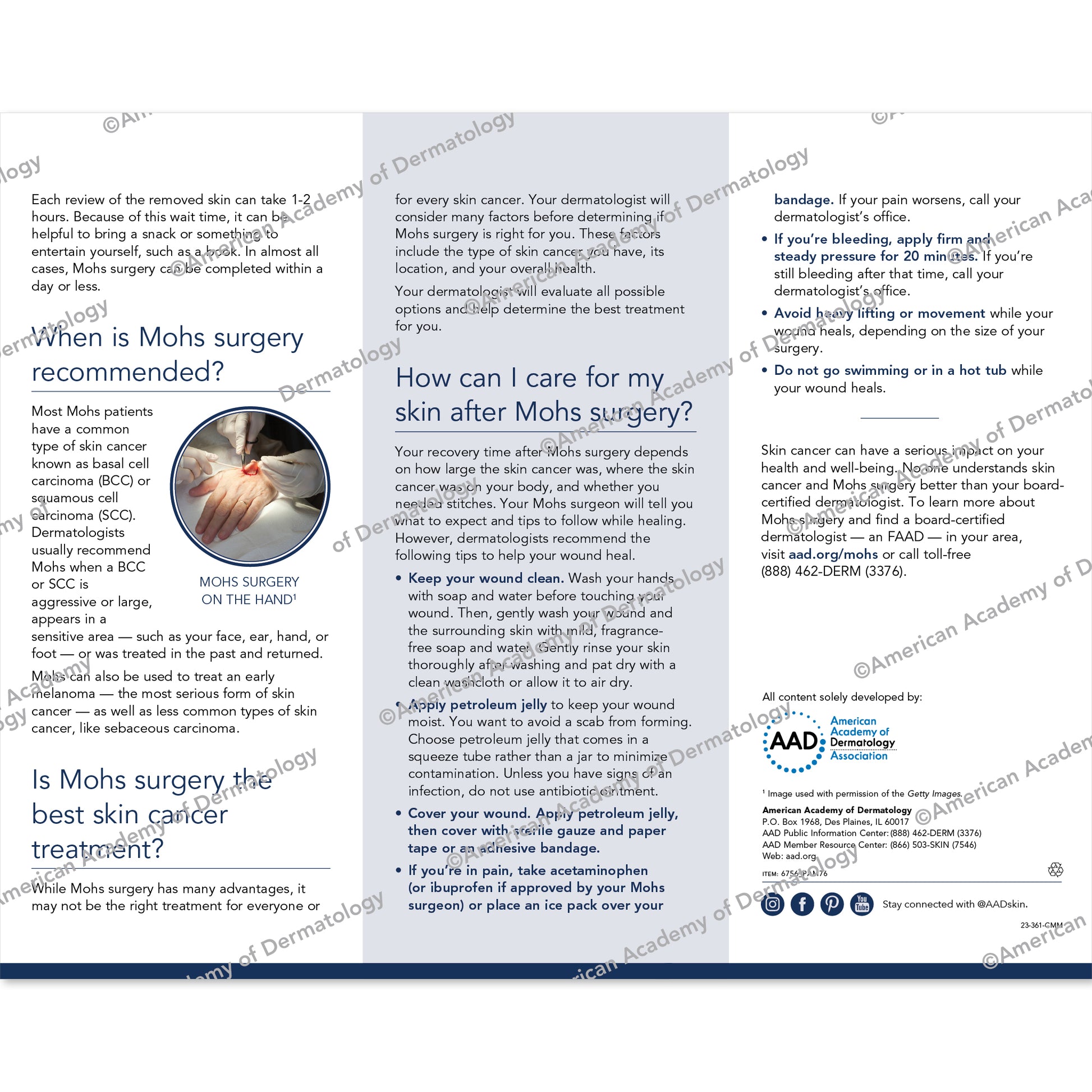 Mohs Surgery Pamphlet