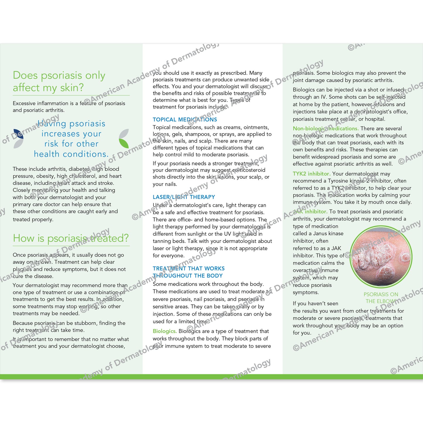 Psoriasis & Psoriatic Arthritis Pamphlet