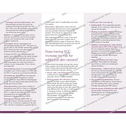 Squamous Cell Carcinoma Pamphlet