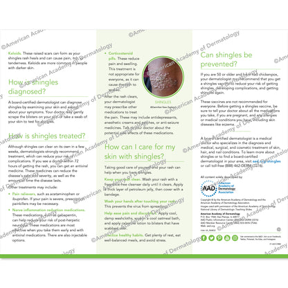 Herpes Zoster (Shingles) Pamphlet